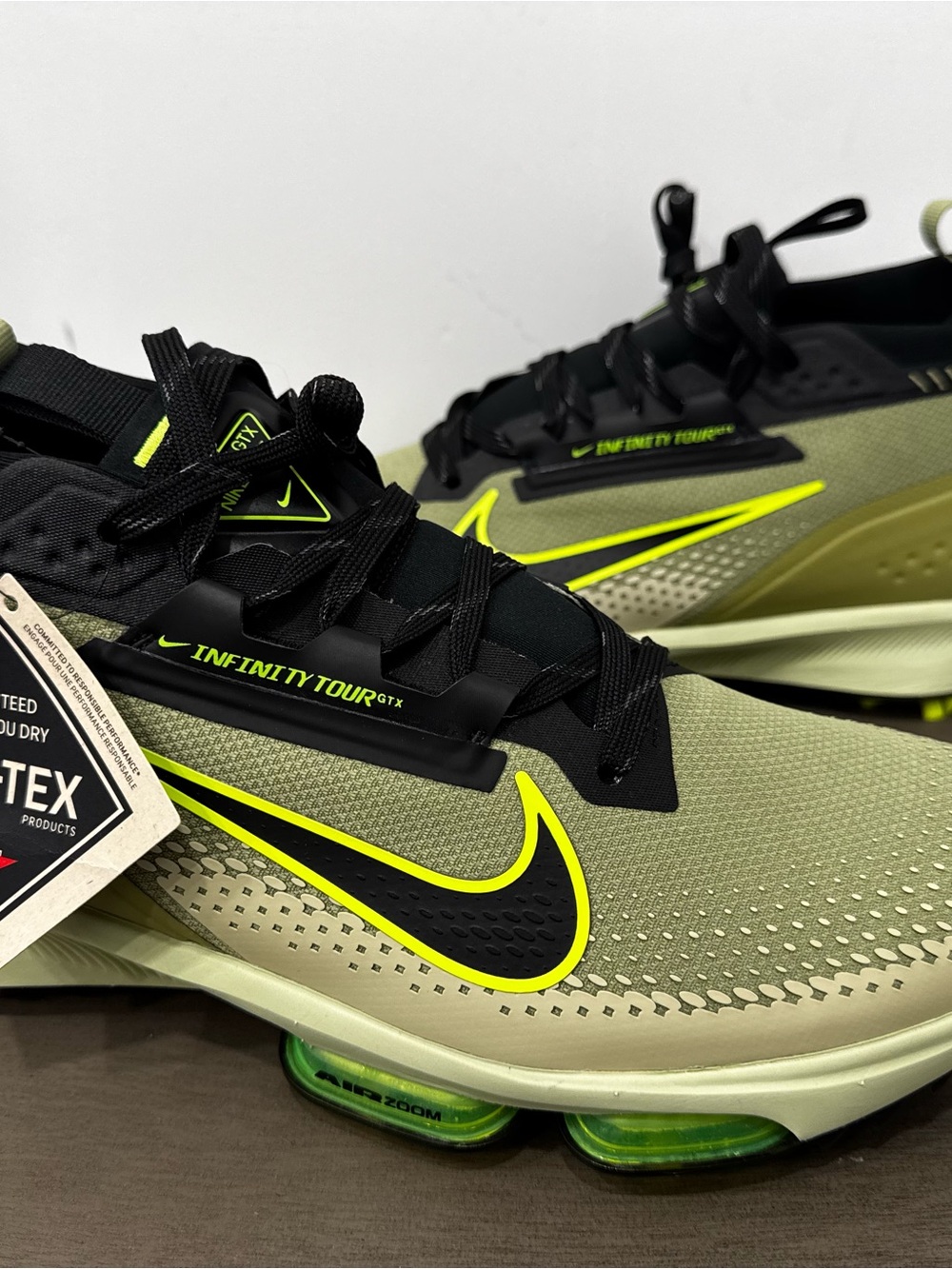 Nike Infinity Tour 2 GTX Dusty Olive Volt Black Multiple Sizes 9.5, 10.5 11